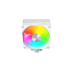 Refroidisseur de processeur Mars Gaming MCPU-X5ARGB (280 W) - Ventilateur PWM 120 mm - Éclairage ARGB - 5 caloducs HCT - Blanc