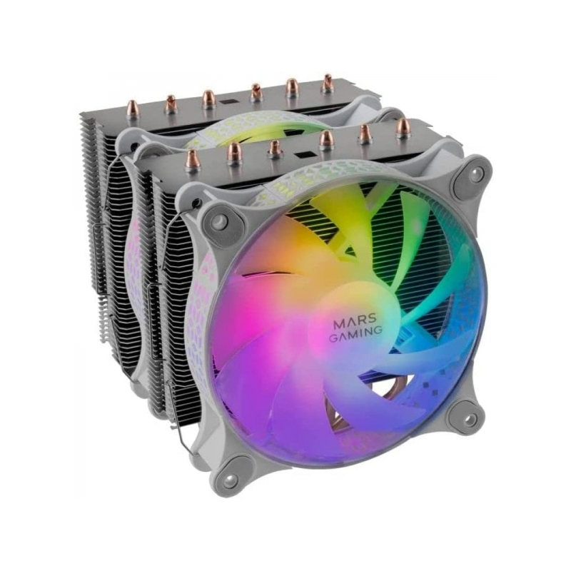 Dissipateur thermique Mars Gaming MCPU-XT - Prend en charge les processeurs jusqu'à 300 W - Double tour - 6 caloducs - Compatibl