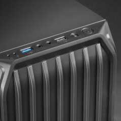 Mars Gaming MC-S2 Boîtier de jeu compact - Ventilateurs FRGB - Débit d'air optimal - Fenêtre latérale complète - Compatible Micr