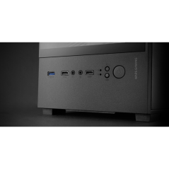 Boîtier tour ATX Mars Gaming MC-SE2 - Ventilateur FRGB intégré de 120 mm - Panneau avant en verre trempé sans cadre - Double com