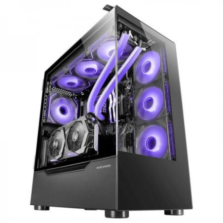 Boîtier Gaming Mars Gaming MC-ULT CUSTOM - Double Verre Trempé - Support E-ATX - Refroidissement Liquide - Capacité pour 9 Venti