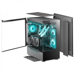 Boîtier Gaming Mars Gaming MC-ULT CUSTOM - Double Verre Trempé - Support E-ATX - Refroidissement Liquide - Capacité pour 9 Venti