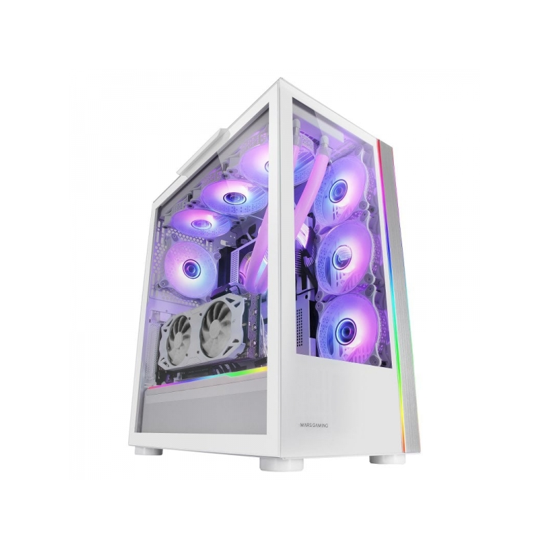 Boitier Gaming Mars Gaming MC-ULT CUSTOM - Double Verre Trempé - Support E-ATX - Capacité 9 Ventilateurs - Stockage XXL - Gestio