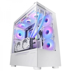 Mars Gaming MC-ULT CUSTOM Gaming Case - Verre Trempé Panoramique - Support E-ATX - Capacité pour 9 Ventilateurs - Double Caméra