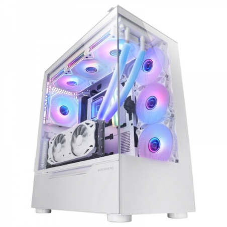 Mars Gaming MC-ULT CUSTOM Gaming Case - Verre Trempé Panoramique - Support E-ATX - Capacité pour 9 Ventilateurs - Double Caméra