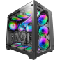Boîtier PC Mars Gaming MCV3 E-ATX taille XXL - Double fenêtre en verre trempé - Capacité étendue XXL - Structure modulaire à dou