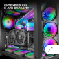 Boîtier PC Mars Gaming MCV3 E-ATX taille XXL - Double fenêtre en verre trempé - Capacité étendue XXL - Structure modulaire à dou