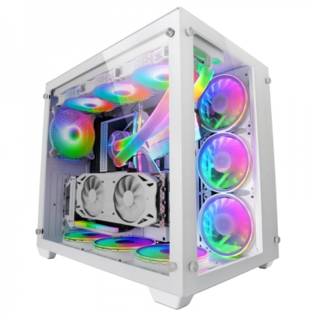 Boitier Personnalisé Mars Gaming MCV3 - Double Fenêtre en Verre Trempé - Capacité XXL - Structure Modulaire - Support Refroidiss