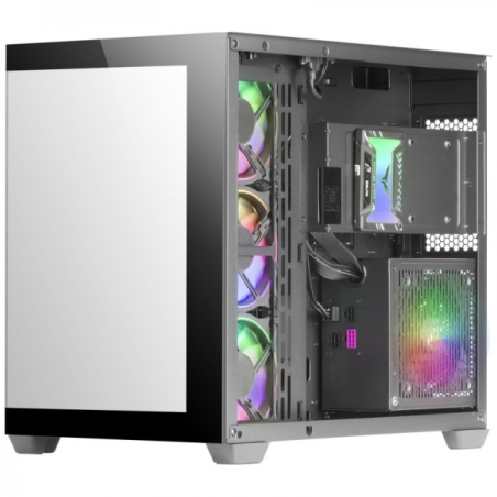 Tour de jeu Mars Gaming MCV4 Custom Premium - Verre trempé sans cadre - Structure modulaire à double chambre - Support 10 ventil