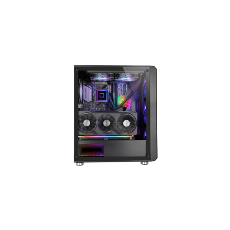 Boîtier tour ATX Mars Gaming MC-VAULT - 4 ventilateurs ARGB 120 mm - Panneau latéral en verre trempé - Grilles avant et supérieu