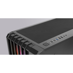 Boîtier tour ATX Mars Gaming MC-VAULT - 4 ventilateurs ARGB 120 mm - Panneau latéral en verre trempé - Grilles avant et supérieu