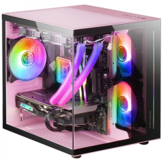 Mars Gaming MC-VIEW Mini tour de jeu personnalisée Premium - Verre trempé - Structure modulaire - Support 7 ventilateurs - Compa