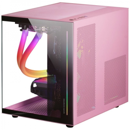 Mars Gaming MC-VIEW Mini tour de jeu personnalisée Premium - Verre trempé - Structure modulaire - Support 7 ventilateurs - Compa