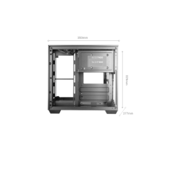 Boîtier tour ultra-compact Mars Gaming MC-VISIONM - Compatible refroidissement liquide jusqu'à 240 mm - Triple panneau en verre
