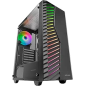 Boîtier tour ATX Mars Gaming MC-VOLT - Ventilateur ARGB 120 mm - Panneau latéral en verre trempé - Grille avant ARGB - 7 emplace