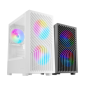 Boîtier mini-tour ultra-compact Mars Gaming MC-VORTEX - 3 ventilateurs FRGB 120 mm - Compatible MicroATX/Mini-ITX - Double compa
