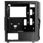 Boitier Mars Gaming MC-X2 FRGB - Façade en Acier - Fenêtre Latérale Complète - Support pour 4 Ventilateurs - Espace pour Composa