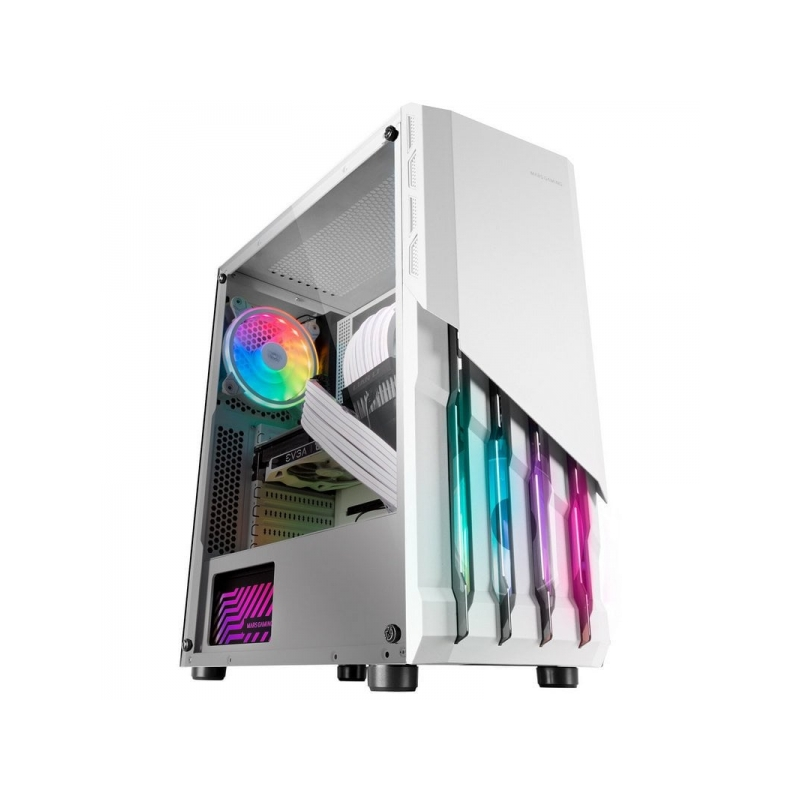 Boîtier PC Mars Gaming MC-X2 - Façade en acier FRGB - Fenêtre latérale complète - Support 4 ventilateurs - Espace pour composant