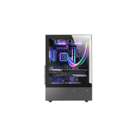 Boîtier tour ATX Mars Gaming MC-XO - Ventilateur arrière FRGB 120 mm - Refroidissement latéral - Double chambre - 7 emplacements