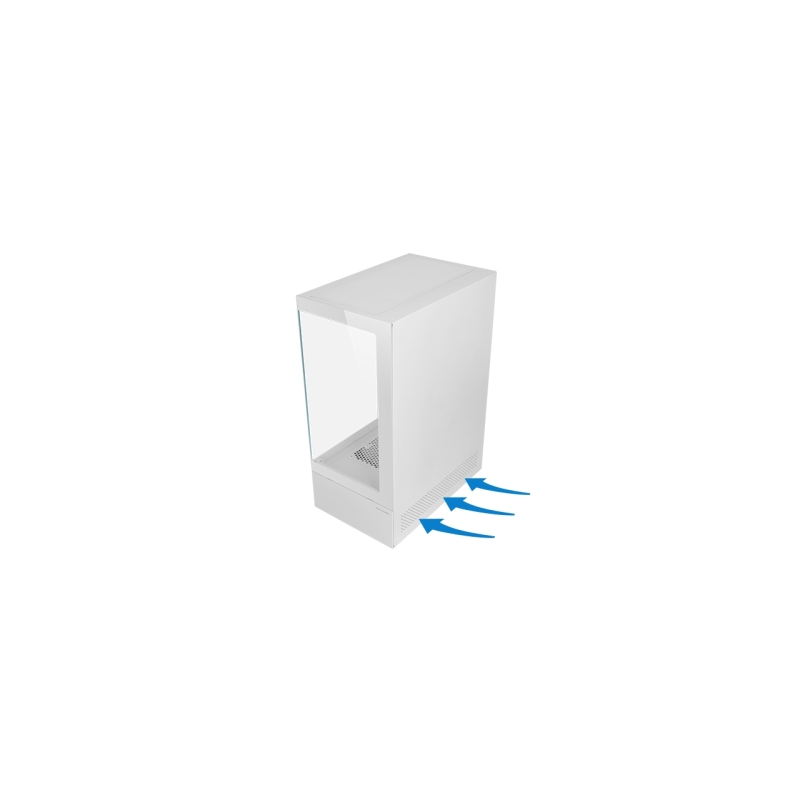 Boîtier tour ATX Mars Gaming MC-XO - Ventilateur arrière FRGB 120 mm - Refroidissement latéral - Double chambre - 7 emplacements