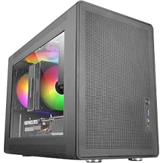 Boîtier tour ultra-compact Mars Gaming MC-XPS - Ventilateur arrière FRGB 120 mm - Compatible MicroATX/Mini-ITX - Grille de refro