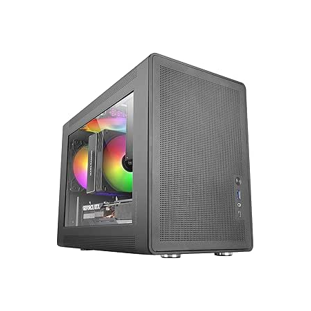 Boîtier tour ultra-compact Mars Gaming MC-XPS - Ventilateur arrière FRGB 120 mm - Compatible MicroATX/Mini-ITX - Grille de refro