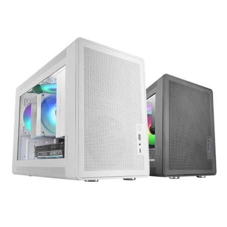 Boîtier mini-tour ultra-compact Mars Gaming MC-XPS - Ventilateur arrière FRGB 120 mm - Compatible MicroATX/Mini-ITX - Grille de
