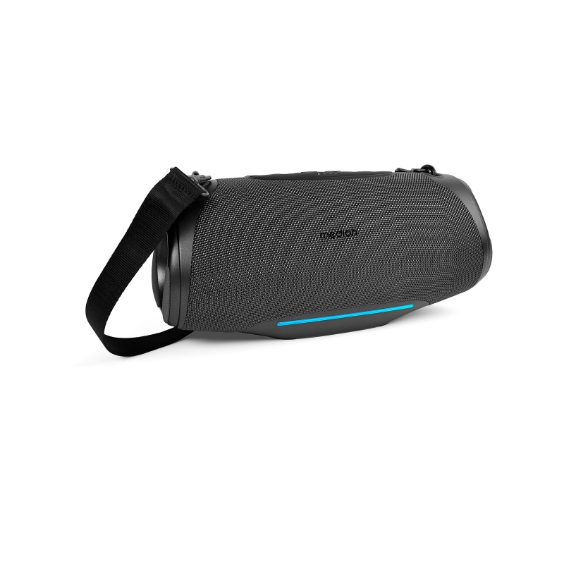 Enceinte Medion Life P61762 L 50 W - Bluetooth 5.3 - Mode diffusion - Résistante à l'eau - Jusqu'à 47 heures d'autonomie - Éclai
