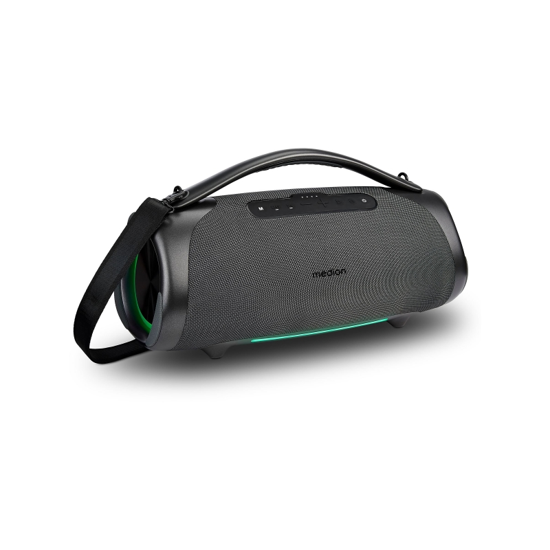 Enceinte Medion Life P61768 XL 50 W + 50 W RMS - Bluetooth 5.3 - Mode diffusion - Résistante à l'eau - Jusqu'à 30 heures d'auton