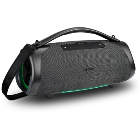Enceinte Medion Life P61768 XL 50 W + 50 W RMS - Bluetooth 5.3 - Mode diffusion - Résistante à l'eau - Jusqu'à 30 heures d'auton