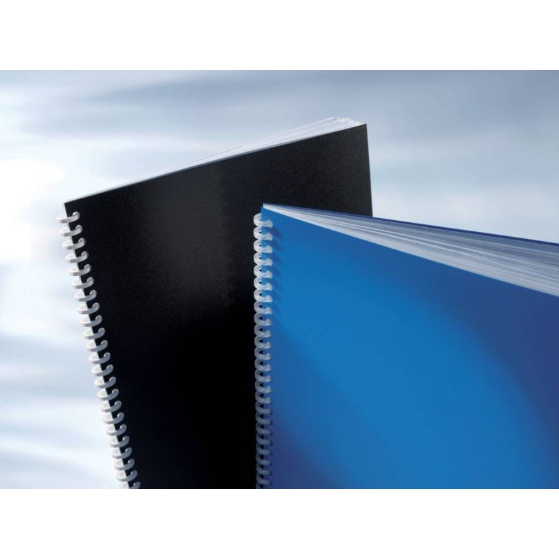 Reliure Couverture Opaque GBC - Blanc Brillant 180 Microns - Protection Définitive - Couleur Noir