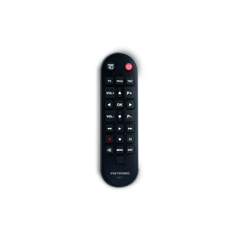 Télécommande universelle Metronic ZAP 2 pour TV + TNT - Noir