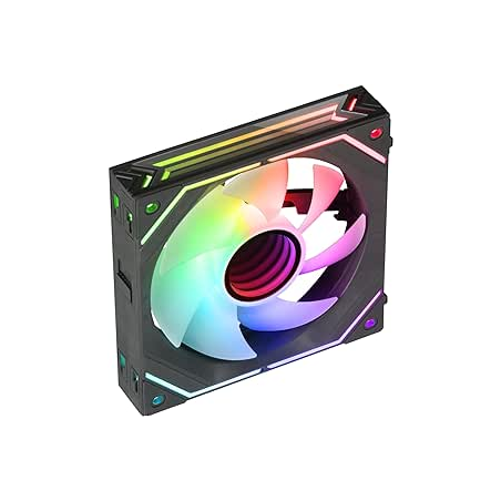 Mars Gaming MF-LINKFINITY Ventilateur PWM Modulaire - Éclairage Infinity Mirror 360° - Connexion Modulaire LINKFINITY - Contrôle