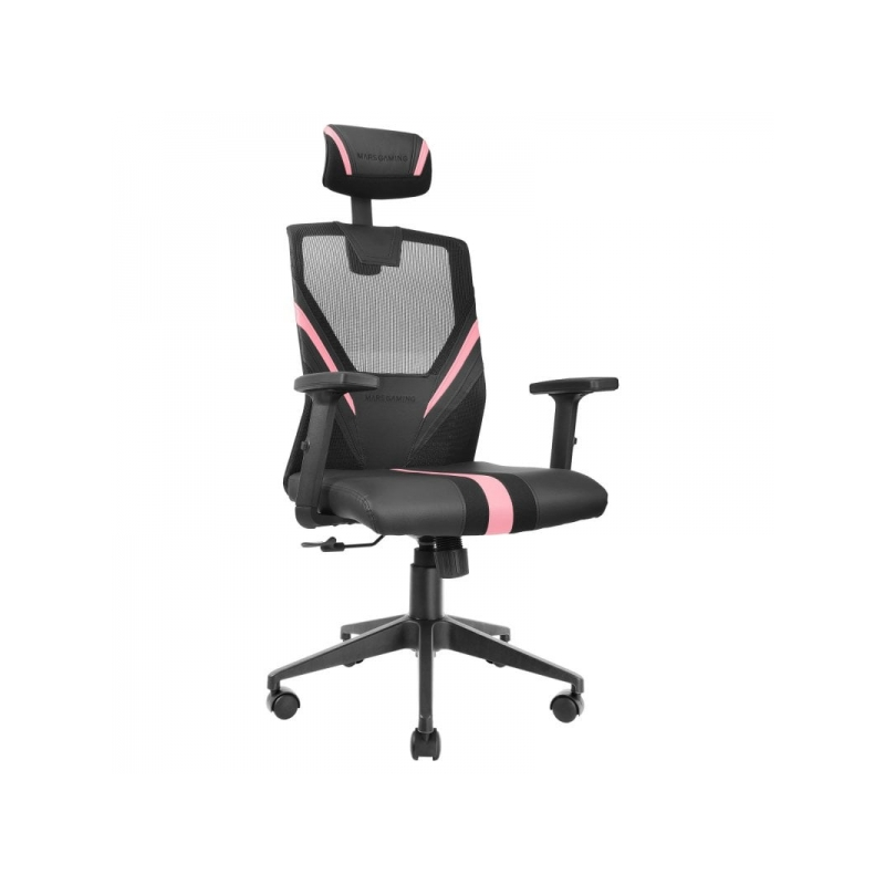 Chaise Gaming Mars Gaming MGC-ERGO - Ergonomie Totale - Support Lombaire et Cervical Ajustable - Inclinaison 90-160° - Base Renf