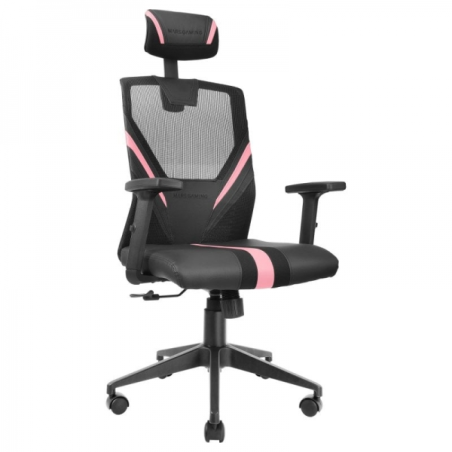 Chaise Gaming Mars Gaming MGC-ERGO - Ergonomie Totale - Support Lombaire et Cervical Ajustable - Inclinaison 90-160° - Base Renf