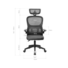 Chaise de bureau ergonomique Mars Gaming MGC-ERGOPRO - Appui-tête, soutien lombaire et accoudoirs réglables - Maille respirante