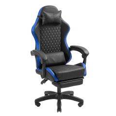 Chaise de jeu ergonomique Mars Gaming MGC-X - Repose-pieds extensible - Coussins lombaires et cervicaux - 660 x 540 x 1250 mm -