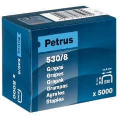 ✅ Petrus Boite de 5000 Agrafes Cuivre 530/8 pour Cloueuse - Goupille 8mm couleur Cobre en stock