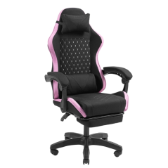 Chaise de jeu ergonomique Mars Gaming MGC-X en tissu respirant - Repose-pieds extensible - Coussins lombaires et cervicaux - 660