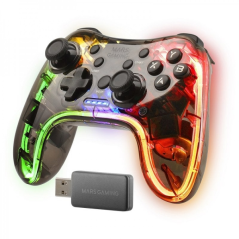 Manette sans fil Mars Gaming MGP-24 - Connexion 2.4GPRO - Double vibration haptique - 20 boutons tactiles - Compatibilité multip