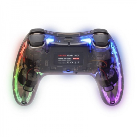 Manette sans fil Mars Gaming MGP-24 - Connexion 2.4GPRO - Double vibration haptique - 20 boutons tactiles - Compatibilité multip