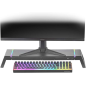 Support pour Moniteur Mars Gaming Premium MGS-ONE - Réglable 3 Tailles - Éclairage Chroma RGB - USB 2.0 - Tiroir de Rangement -