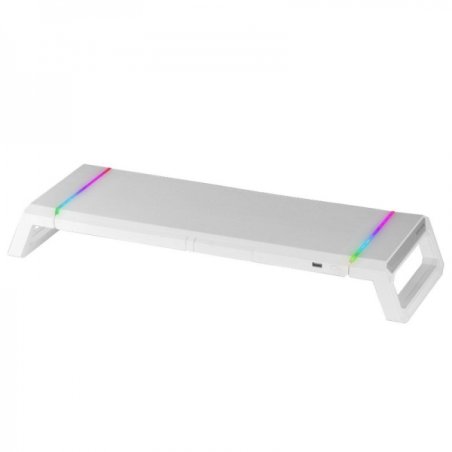 Support pour Moniteur Mars Gaming MGS-ONE - Eclairage CHROMA RGB - Taille Ajustable - Ergonomie optimale - Connecteur USB 2.0 -