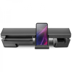 Support pour écran Mars Gaming MGS-PRO - Ergonomie optimale - Support Smartphone/Tablette - Tiroir de rangement - Taille réglabl