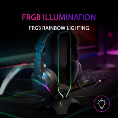 Casque ultraléger Mars Gaming MH122 avec éclairage arc-en-ciel FRGB - Son spatial Hi-Fi ultra-basse - Conception ergonomique - S