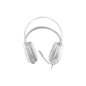 Casque gaming Mars Gaming MH124 - Câble de 180 cm - Contrôle du volume - Microphone flexible intégré - Éclairage FRGB - Blanc