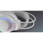 Casque gaming Mars Gaming MH124 - Câble de 180 cm - Contrôle du volume - Microphone flexible intégré - Éclairage FRGB - Blanc