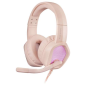 Mars Gaming MH320 Casque de jeu avec microphone pliable - Éclairage RVB - Bandeau réglable - Coussinets d'oreille rembourrés - C