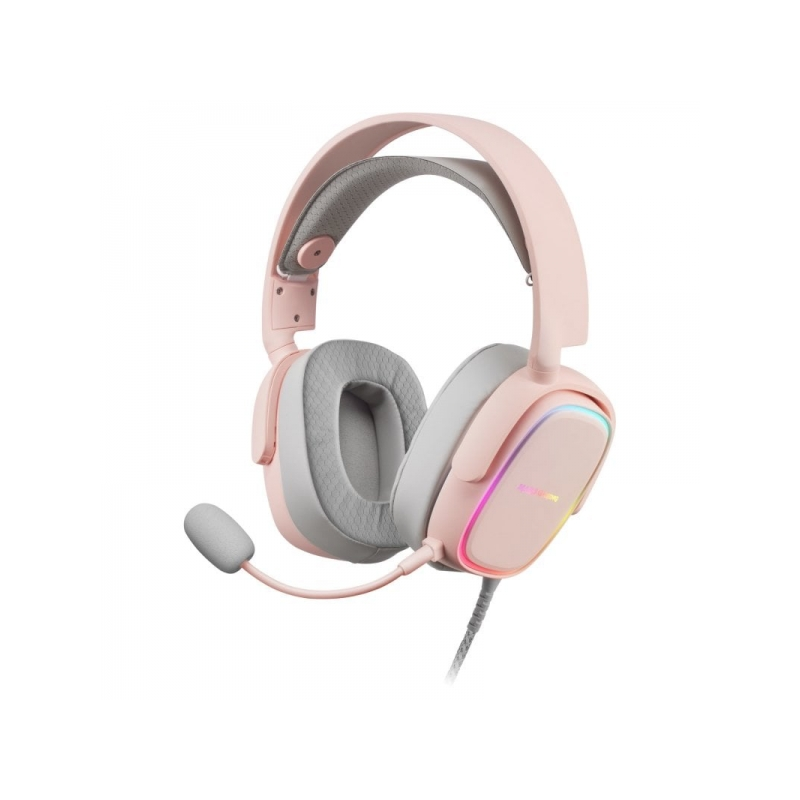 Casque de jeu Mars Gaming MHAX - Éclairage à flux RVB - Pilotes Hi-Fi 53 mm - Microphone amovible - Coussinets AIR - Compatible