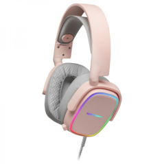 Casque de jeu Mars Gaming MHAX - Éclairage à flux RVB - Pilotes Hi-Fi 53 mm - Microphone amovible - Coussinets AIR - Compatible